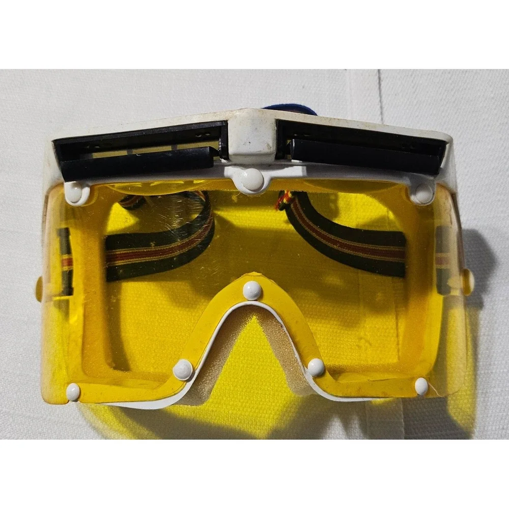 Vtg Sun Downers Ski Goggles Snow Changers Sold‎ by Sears Yellow Lens NOS